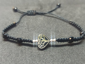 Dark Heart Bracelet En Argent 925