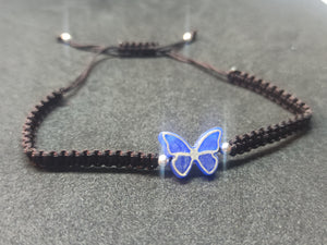 Papillon Blue Bracelet En Argent 925