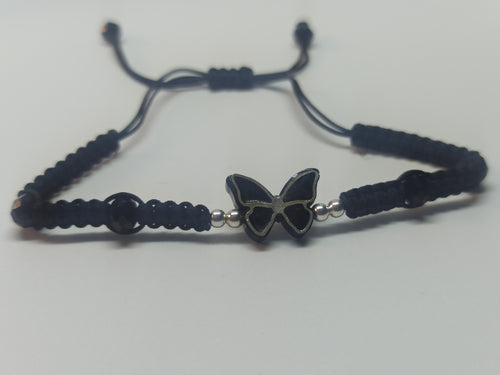 Papillon Black Bracelet En Argent 925