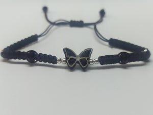 Papillon Black Bracelet En Argent 925