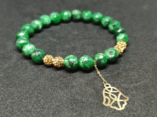 Khmisa Green Style Bracelet Or 18K